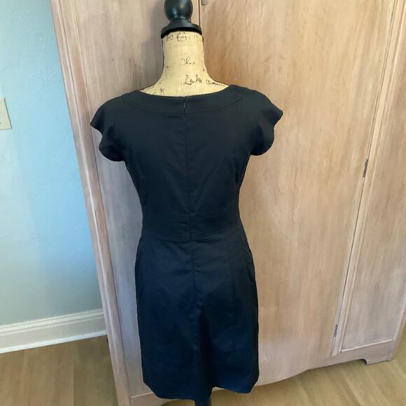 NANETTE Lepore Y2K Black Ruched Short Sleeve Corset  style Mini Dress square 8 - Picture 9 of 15